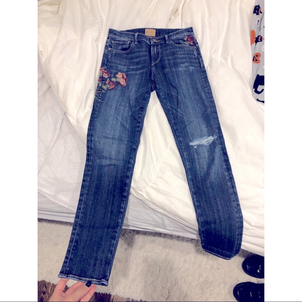 Driftwood embroidered jeans